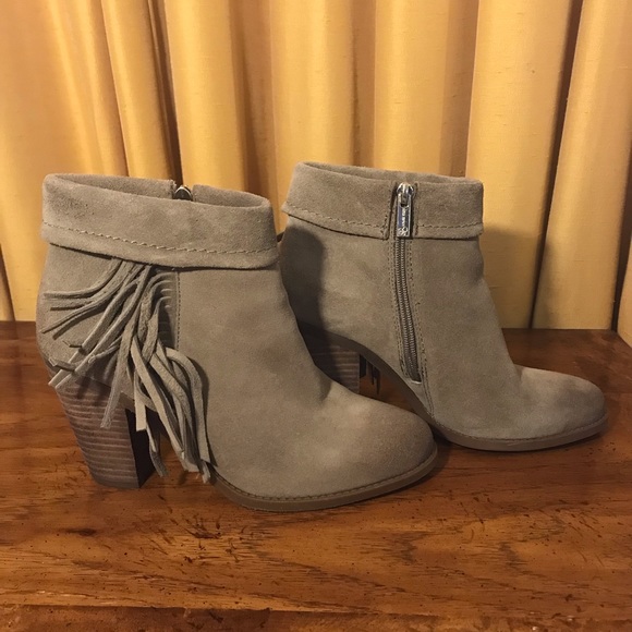 Jessica Simpson JP-Callaghan Booties, Color: Taupe, Cow Split SUEDE, Booties, 8M - Picture 5 of 11